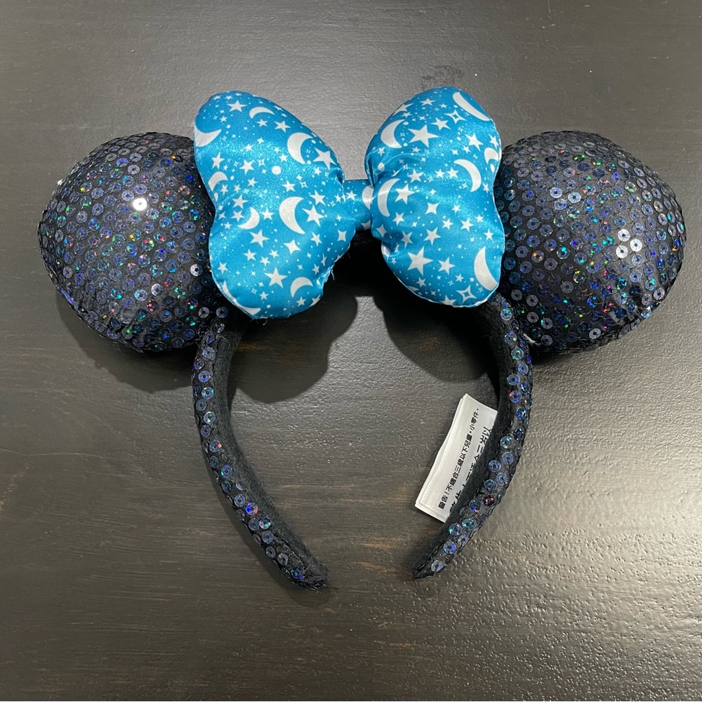 Disney Parks Moon and Stars Bow Minnie Ear Headband Adult